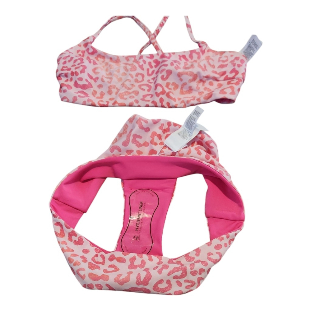 NWT Cupshe Reversible Pink Leopard Bikini Bralette-Medium & Bottoms-XS Set - Picture 6 of 16